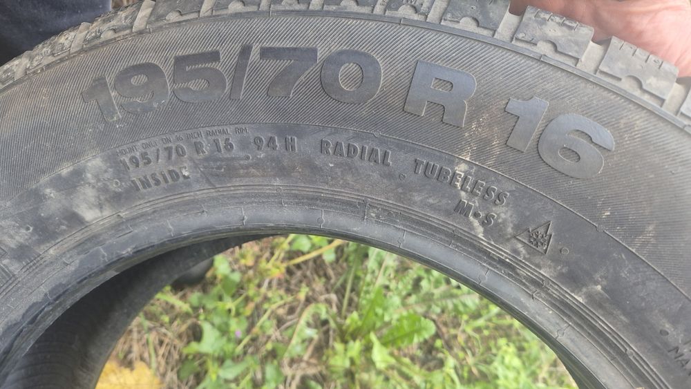 195 70 16 4бр зимни гуми дот 12 8мм граифер без забележки