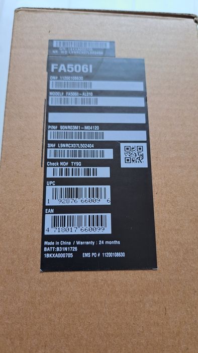 Продавам Asus TUF Gaming A15 laptop