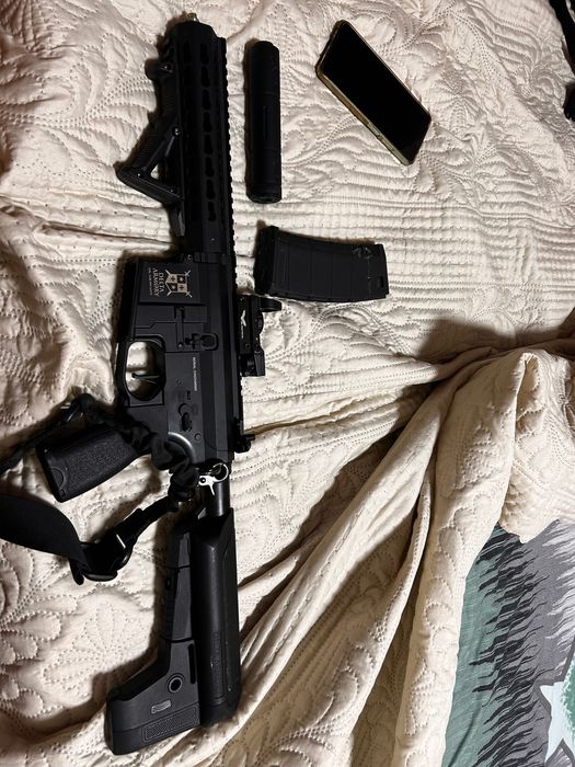 Еърсофт реплика ar15 Delta Armory + аксесоари – като нова