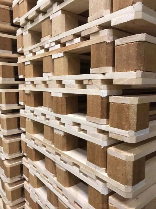 Бобышки для поддонов, брус прессованный, пресс шашка на паллет