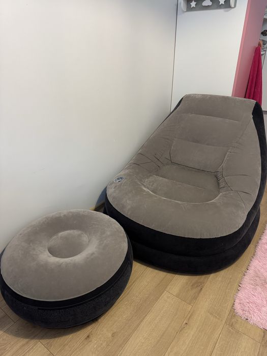 Надуваем пуф диван + табуретка Intex
