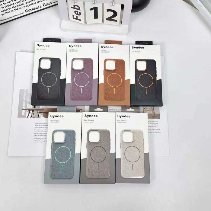 Husa Samsung S25 Ultra s938 Silicon Magsafe Piele Syndee Negru