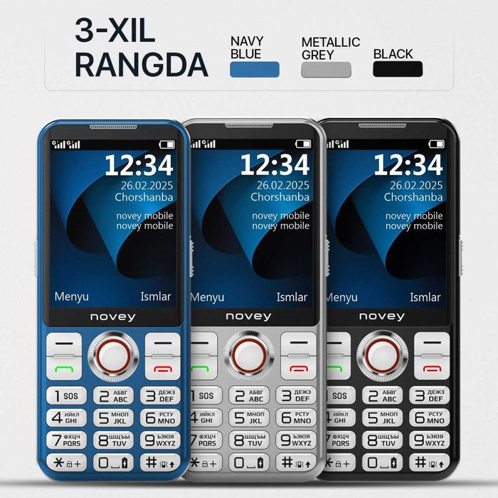 Novey P100 2-Sim kartali (Новый+Гарантия+Скидка) Кнопка 2025