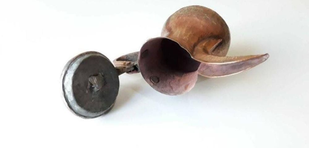 Cafetiera din cupru si alama Dallah Orientul Mijlociu,handmade