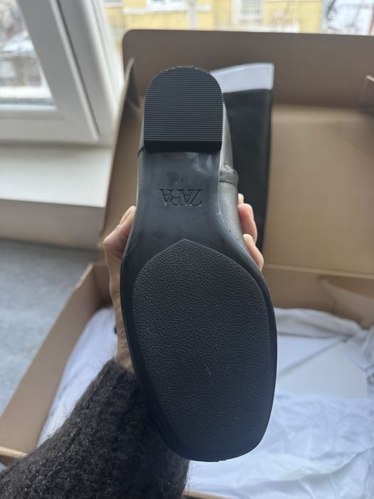 Ботуши Zara естествена кожа 37