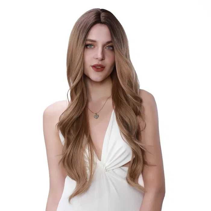 Тъмно руса перука на път с тъмни корени