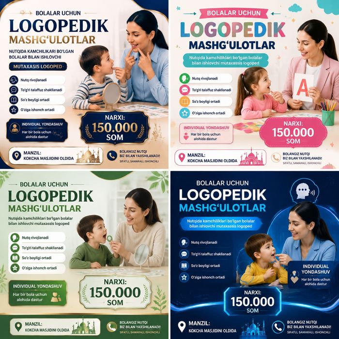 Bolalar Uchun Logopedik Premium Mashg‘ulotlar!