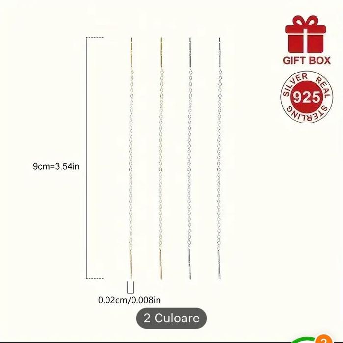 Vand cercei de argint lungi simpli