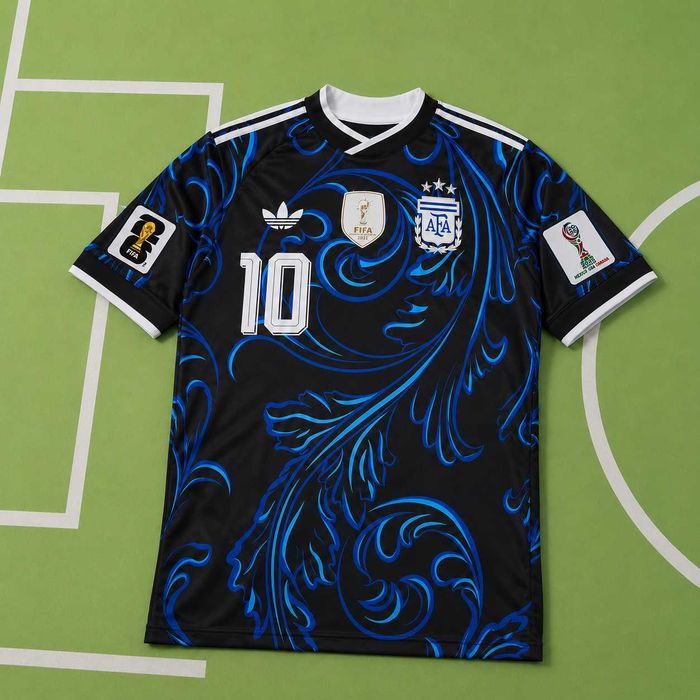 Tricou Argentina Away Kit - Messi 10 Fan Version
