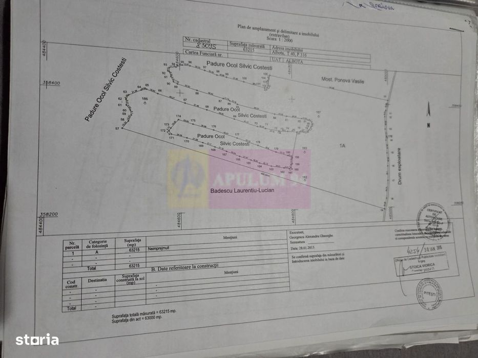 9,4 ha teren lângă DEx12 Pitești | 2,85 €/mp | loturi sau pachet