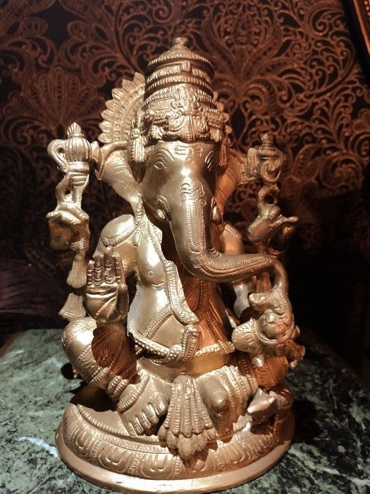 Sculptura din bronz masiv de dimensiuni impresionante Ganesha piesa cu