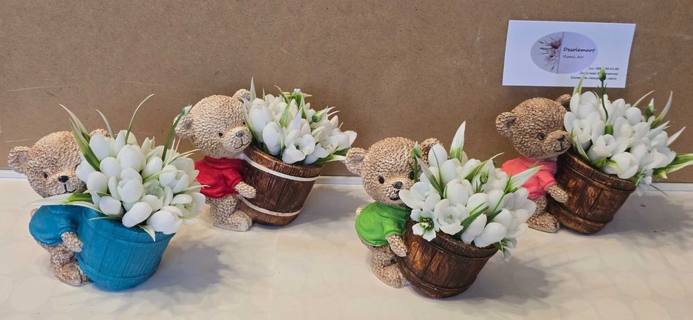 Букет кокичета от сапун