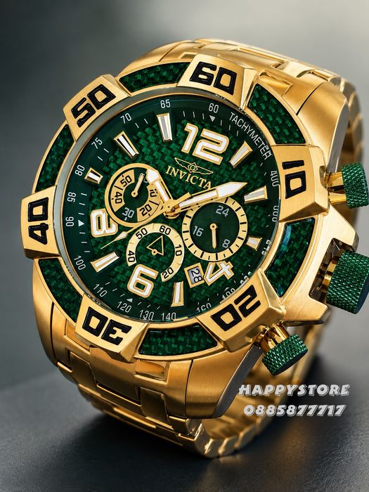 INVICTA Aviator green dial 50 mm, Инвикта нов мъжки часовник