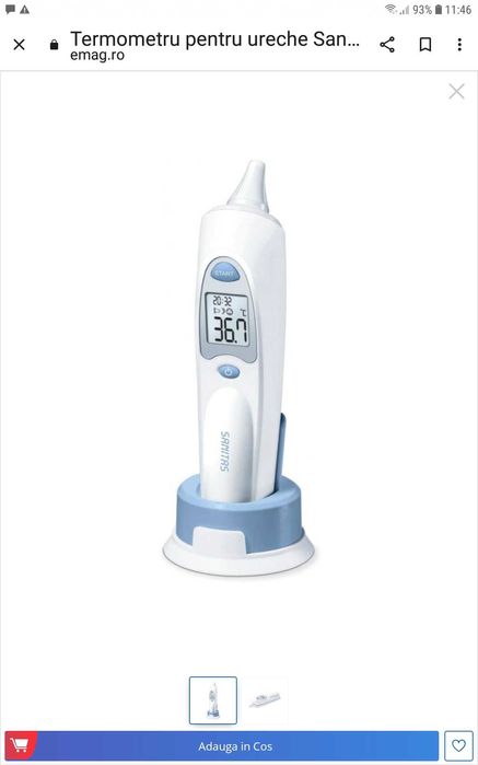 TERMOMETRU electronic digital pt ureche SANITAS Germania NOU - 100 Lei