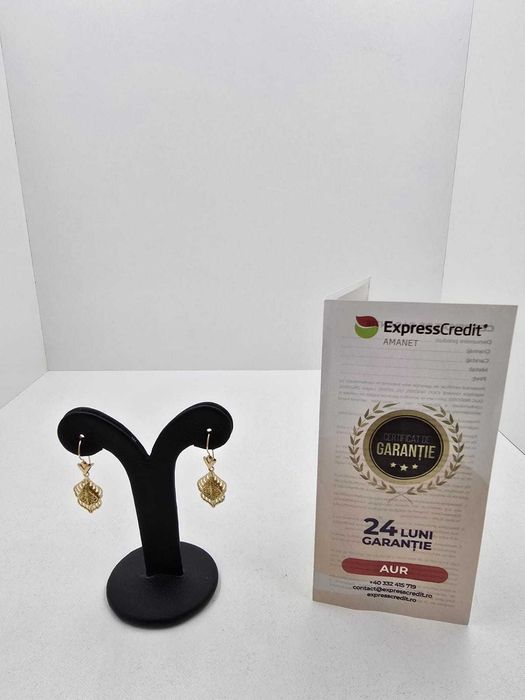 Cercei aur 14K 3.09gr (Ag25 Belvedere B041794.1)-Garantie 2 Ani!