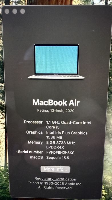 Apple Macbook Air 13 Retina, i5 1,1Ghz, 8GB RAM, 500Gbytes+Magic mouse