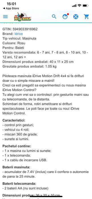 Masina cu telecomanda