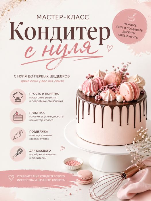 Курсы кондитера - Мастер класс 1 день