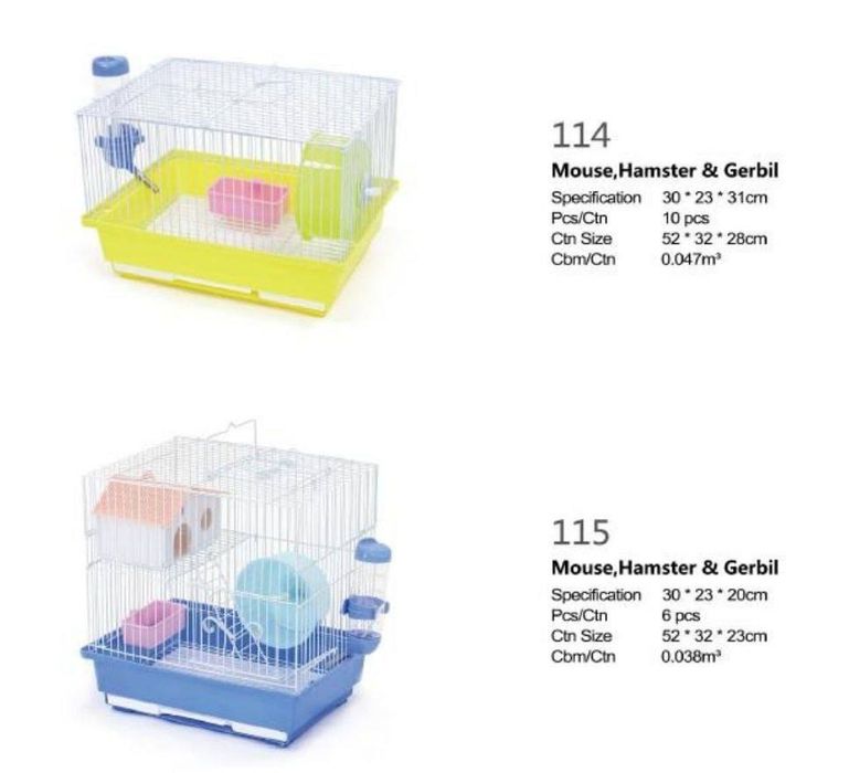 Клетки для хомяков, мышей и песчанок — новые!