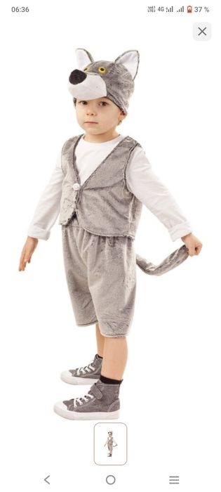 Сдам  костюм волка.качество отличное,сшито хорошо.размер на 2,3 года.