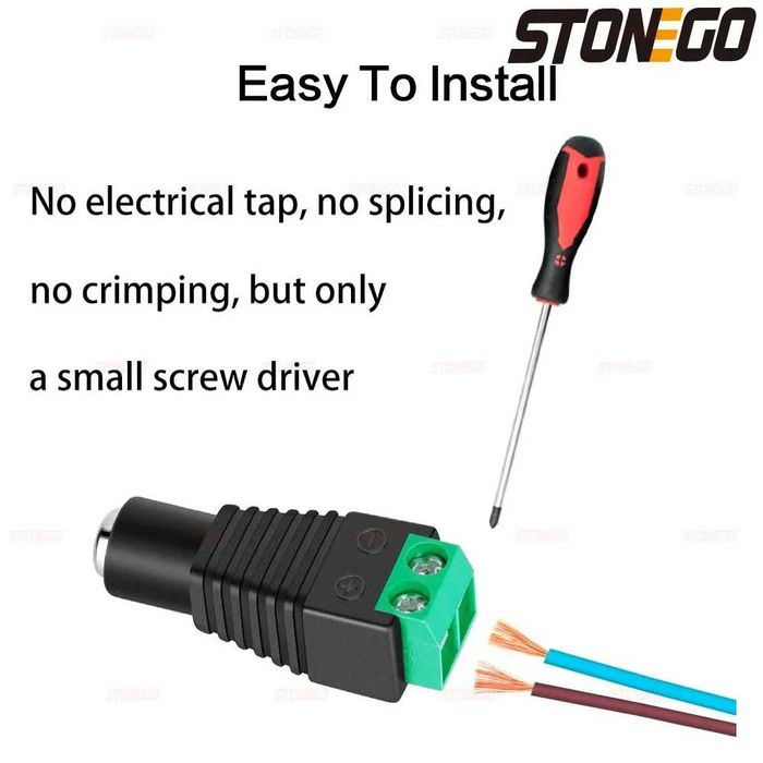 Conectori de alimentare DC 2.1 x 5.5mm, mama - tata