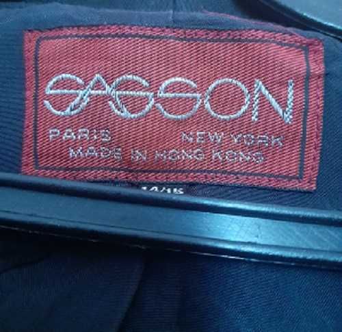 Sacou din in negru, made Hong Kong, marime 42