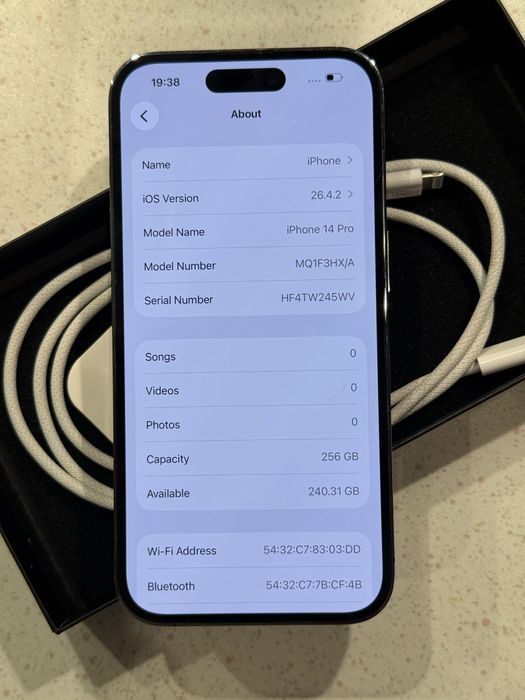 iPhone 14 Pro 256GB Deep Purple – Като НОВ, 100% Батерия