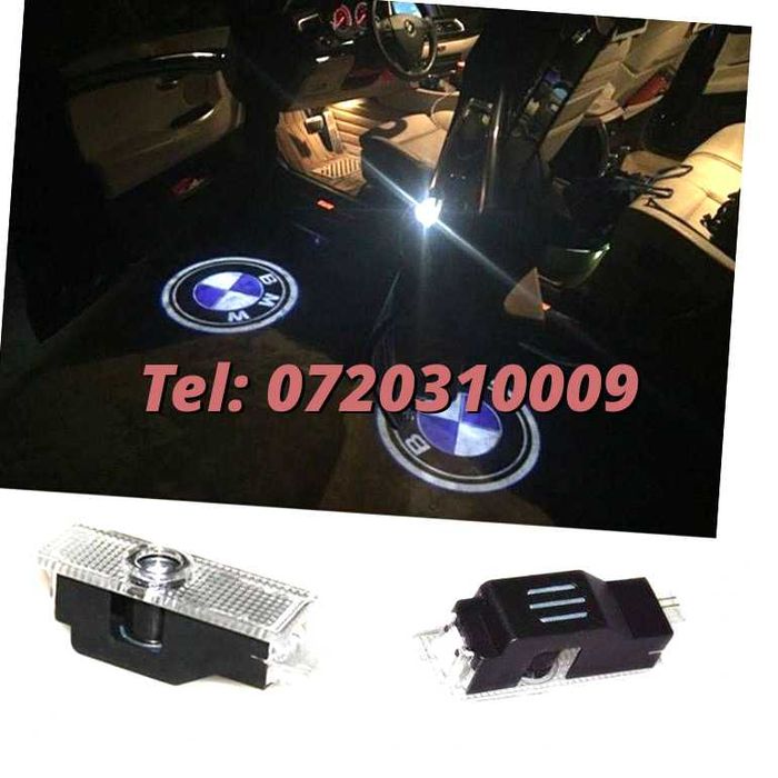 Set 2buc Proiector Lampa Lumini Usi Holograma Bmw Logo Clasic Led
