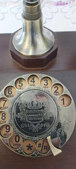 Нов Аналогов  Дървен Ретро Телефон със Шайба