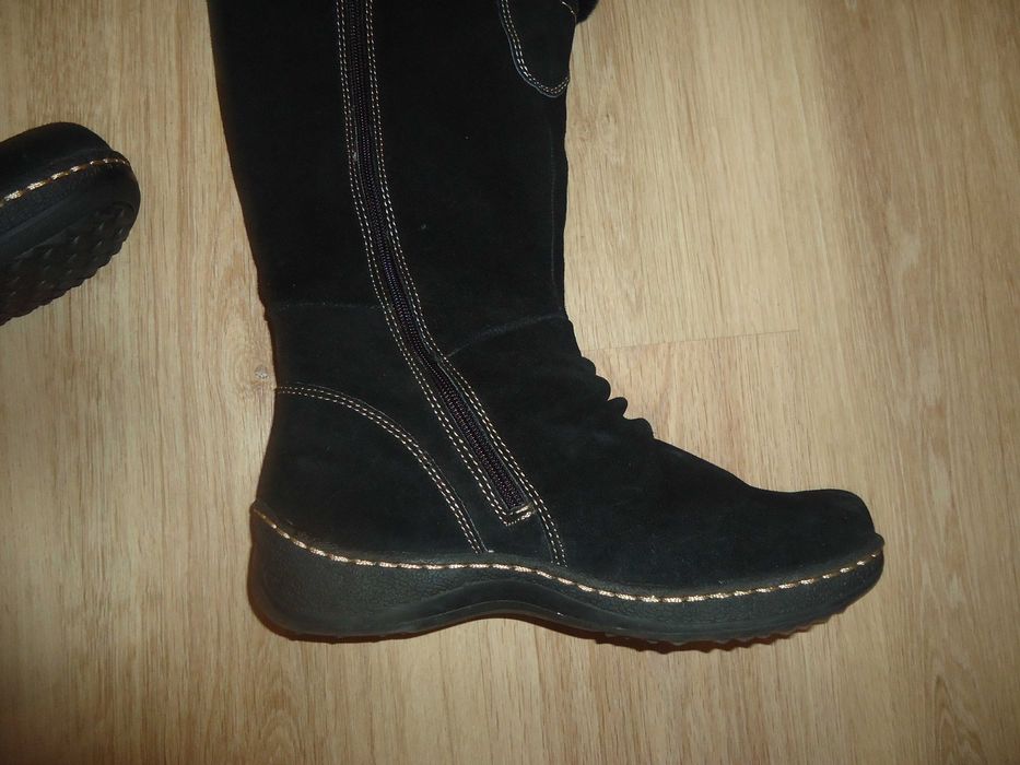 ЕСТЕСТВЕН ВЕЛУР--много топли ботуши с каракул--39 НОМЕР