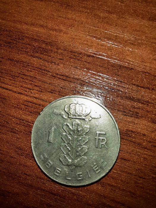 1 франк, Бельгийская монета, 1977