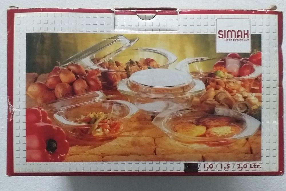 Set 3 vase Yena (SIMAX) cu capace (6 piese)