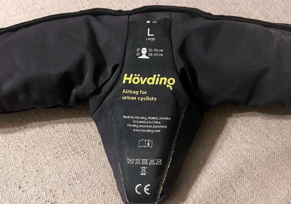 Casca airbag bicicleta Hovding 1.0 marime L 52 59 cm