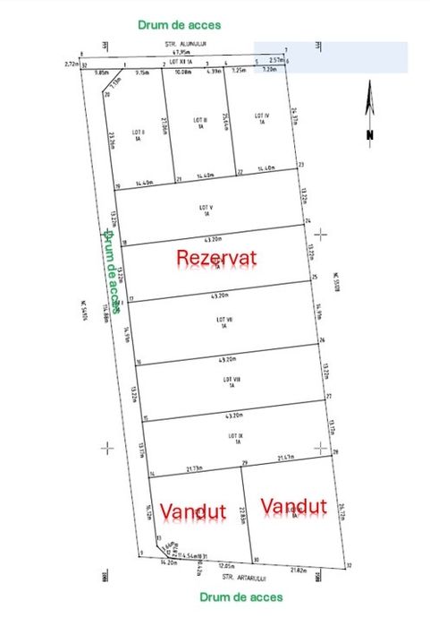 Parcele de vanzare pentru case/Caracal, str. Artarului