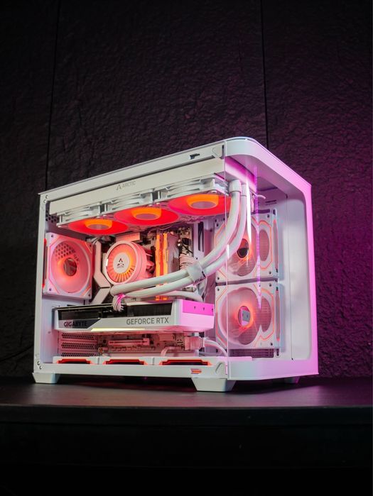 Мощный Компьютер Белая сборка для игр и монтажа в 4к-8к