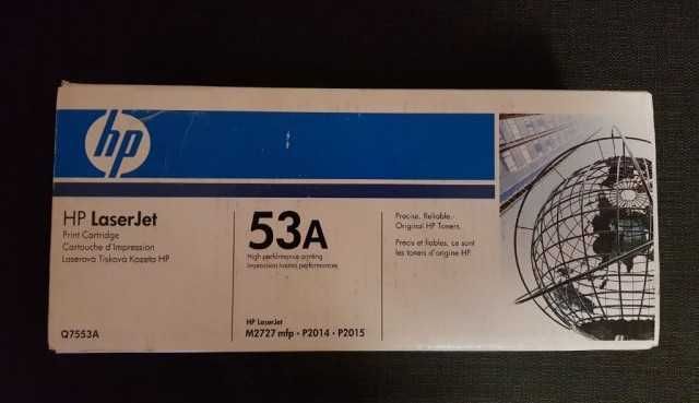 HP 53A Black Original LaserJet Toner Cartridge, Q7553A