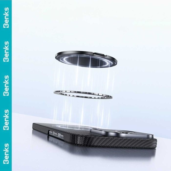 Benks ArmorPop держатель и подставка MagSafe Kevlar® 360 for iPhone 16