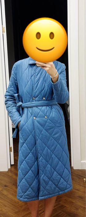 Куртка длинная синяя