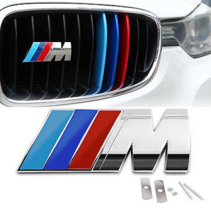 Емблема БМВ/BMW "М POWER'' метална за предна решетка