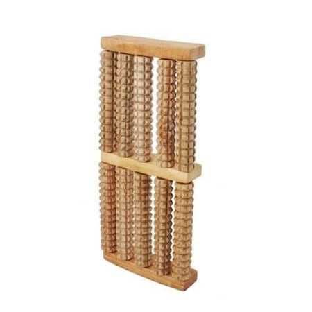 Aparat de masaj pentru picioare din lemn traditional,cu 10 role ,nou