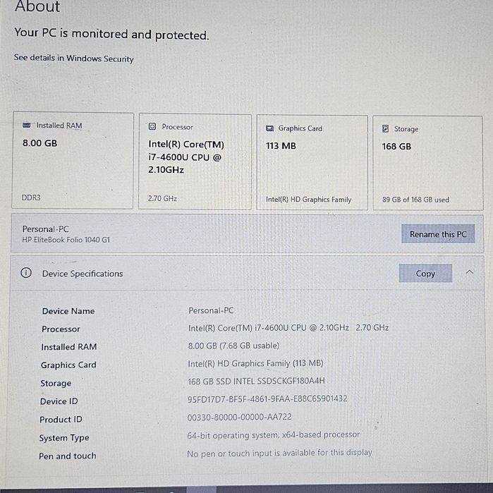 Laptop HP Elitebook Folio 1040 G1