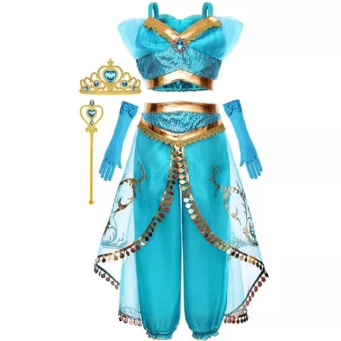 Костюми на Принцеса Жасмин от Аладин с лента за коса и  и ак