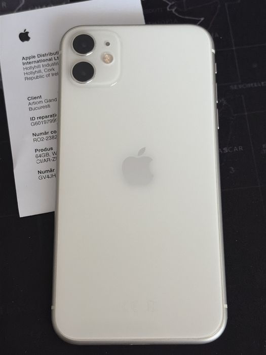 Iphone 11, alb, 64GB