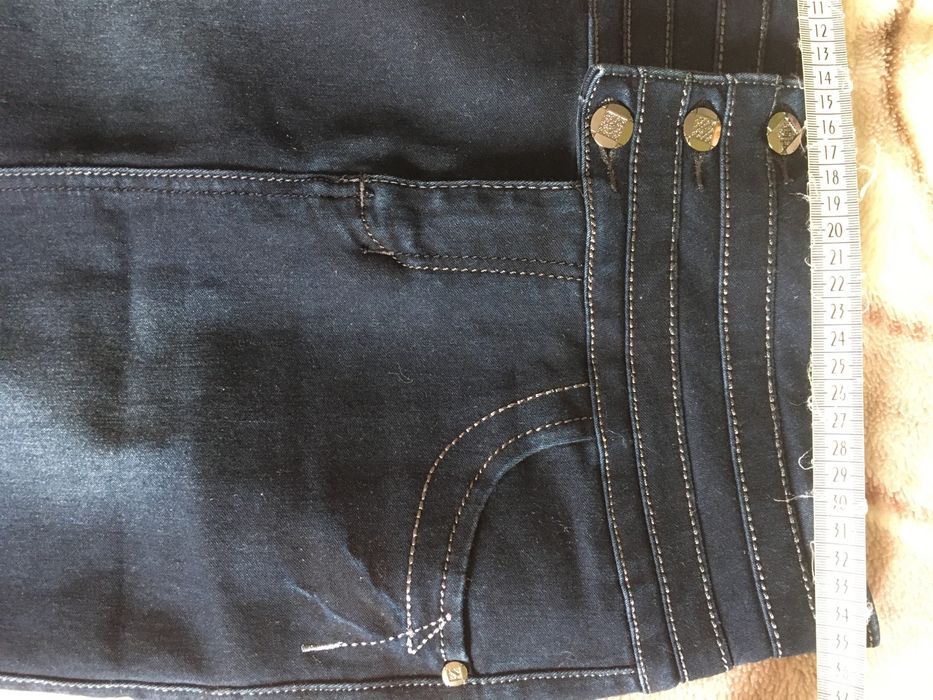 Fusta blugi/Denim elastică talie înaltă