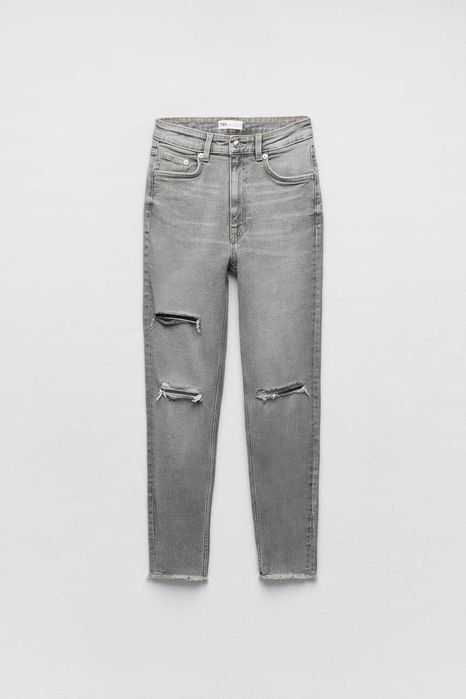Jeans/blugi Zara mar.32/XXS skinny cu rupturi Nou