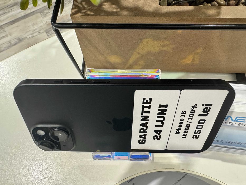 iPhone 15 128Gb 100% CA NOU- Din magazin,cu garantie!