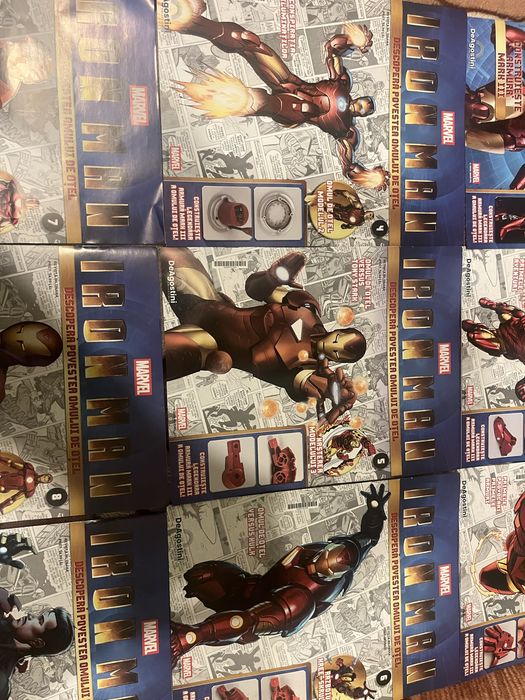 Iron Man DeAgostini Vol. 1-9 COMPLETE, piese sigilate, colecție Marvel / Preț Negociabil