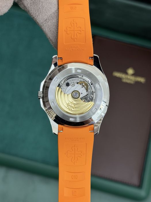 Patek Philippe Aquanaut – Black Dial, Orange Rubber Strap