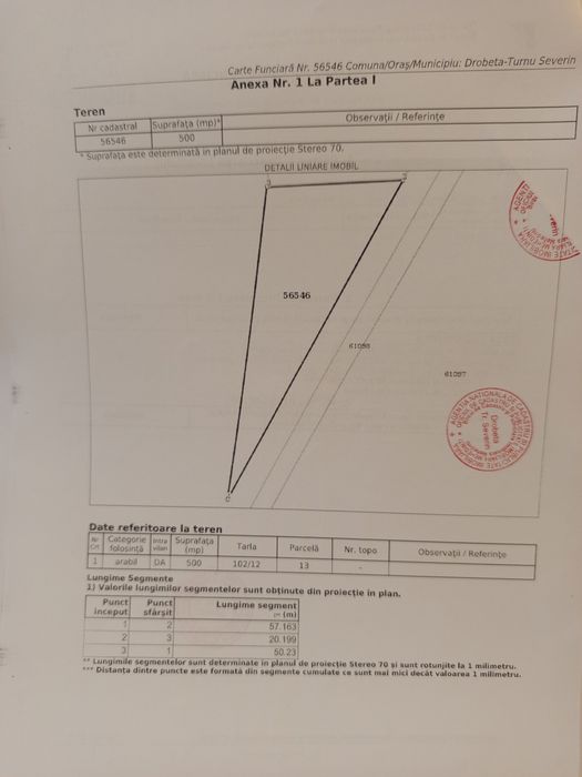Teren de vânzare DT Severin Schela, 500 mp, 120 euro mp negociabil
