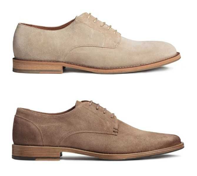 Pantofi Derby din piele H&M Premium Selection bej, casual, mar.40, noi